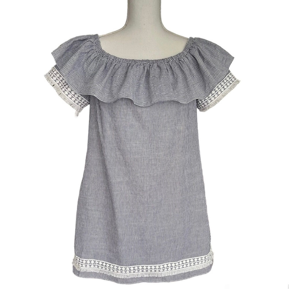 Tahari Blue & White Dress Tunic Size 6